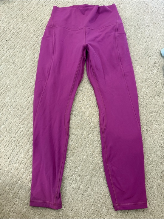 lululemon athletica Pants - Lululemon align magenta leggings size 8 with pockets 25 in inseam